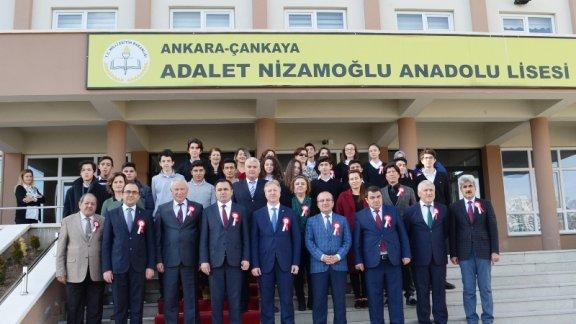 Çankaya Kaymakamı Kadir Çakır ve Beraberindeki Heyet, Adalet Nizamoğlu Anadolu Lisesinde Fidan Dikim Törenine Katıldı.