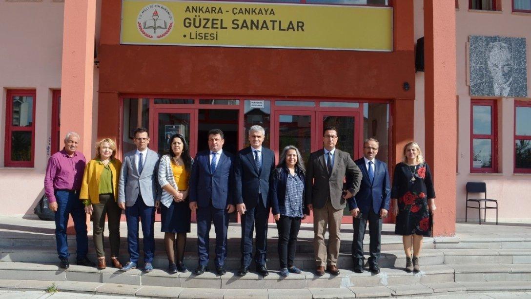 İl ve İlçe Millî Eğitim Müdürlerimiz, Ankara Güzel Sanatlar Lisesinde...
