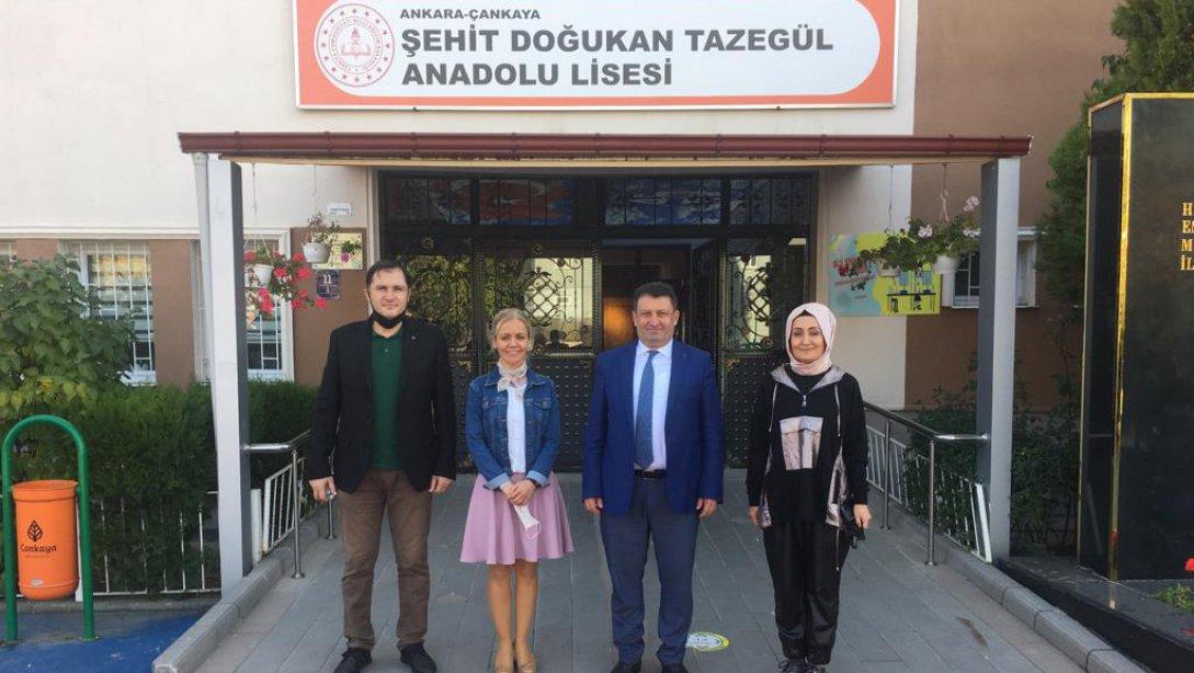 İlçe Millî Eğitim Müdürümüz Yaşar Türk, Şehit Doğukan Tazegül Anadolu Lisesini  Ziyaret Etti.